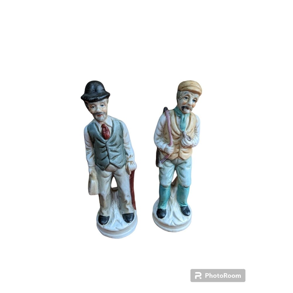 Vintage Lot of 2 Elderly Men Porcelain Figurines.